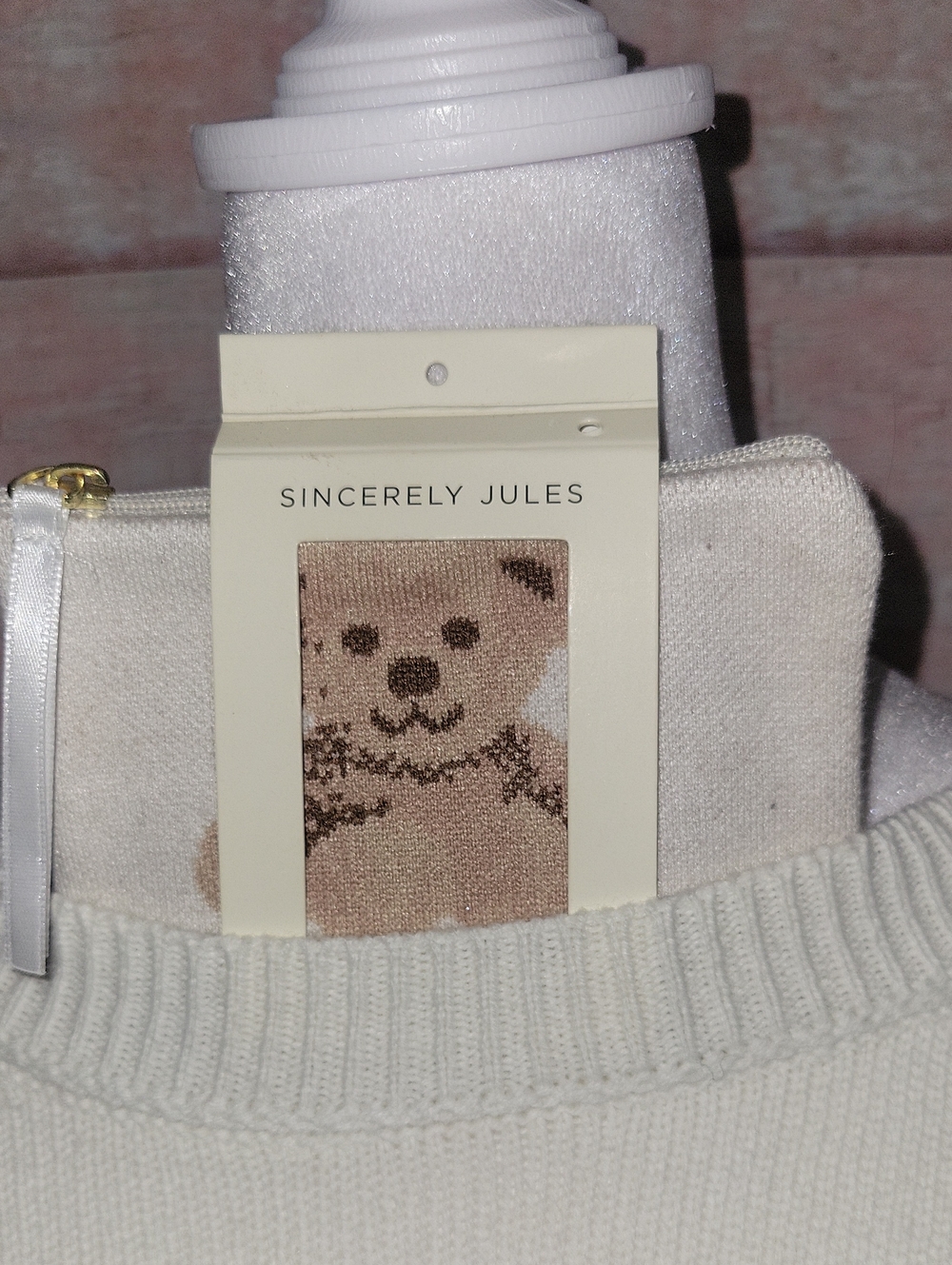 Sincerely Jules Teddy Bear Sweater - Picture 3 of 6